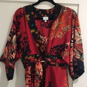 Tracy Reese Tie Floral Top